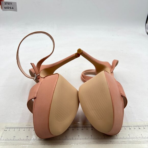 Pazzion Nude Stilettos Super High Heels Open Toe Platform Ankle Strap Sandals - Picture 7 of 8